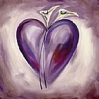Lavender Canvas Paintings - Shades of Love - Lavender